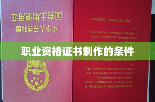 龙泉驿职业资格证书制作的条件